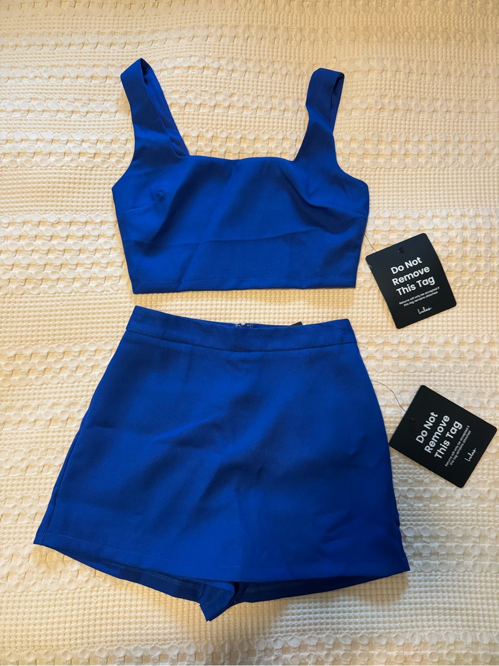 Lulus Divinely Sunny Royal Blue Sleeveless Two-Piece Romper
